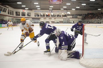 Gophers forward Bryce Brodzinski, above vs. St. Thomas last month, got his 11th goal of the season against Notre Dame. It tied the score at 2-all.