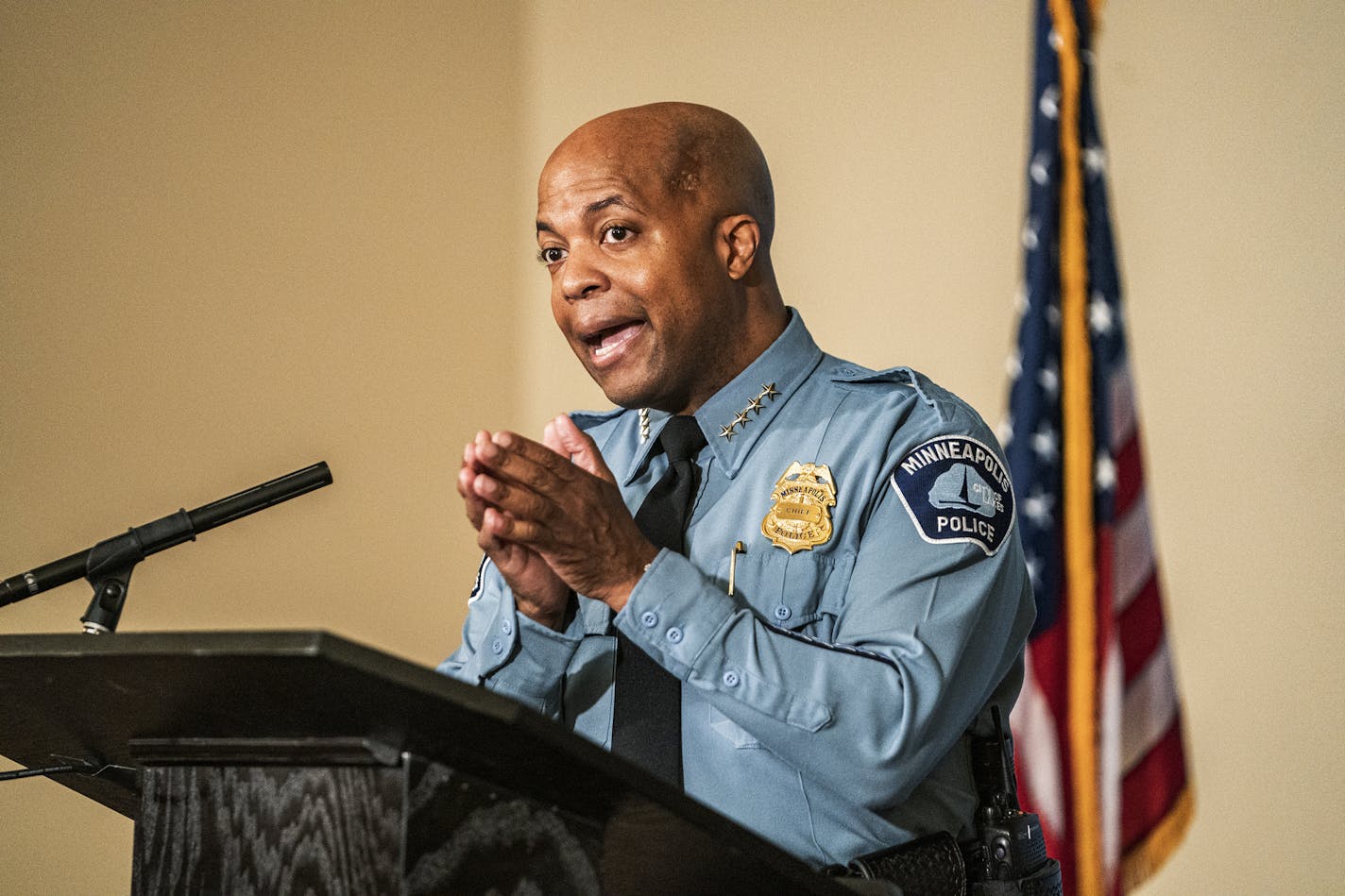 Minneapolis Police Chief Medaria Arradondo favors a DFL bill seeking the change the arbitration process for fired officers.