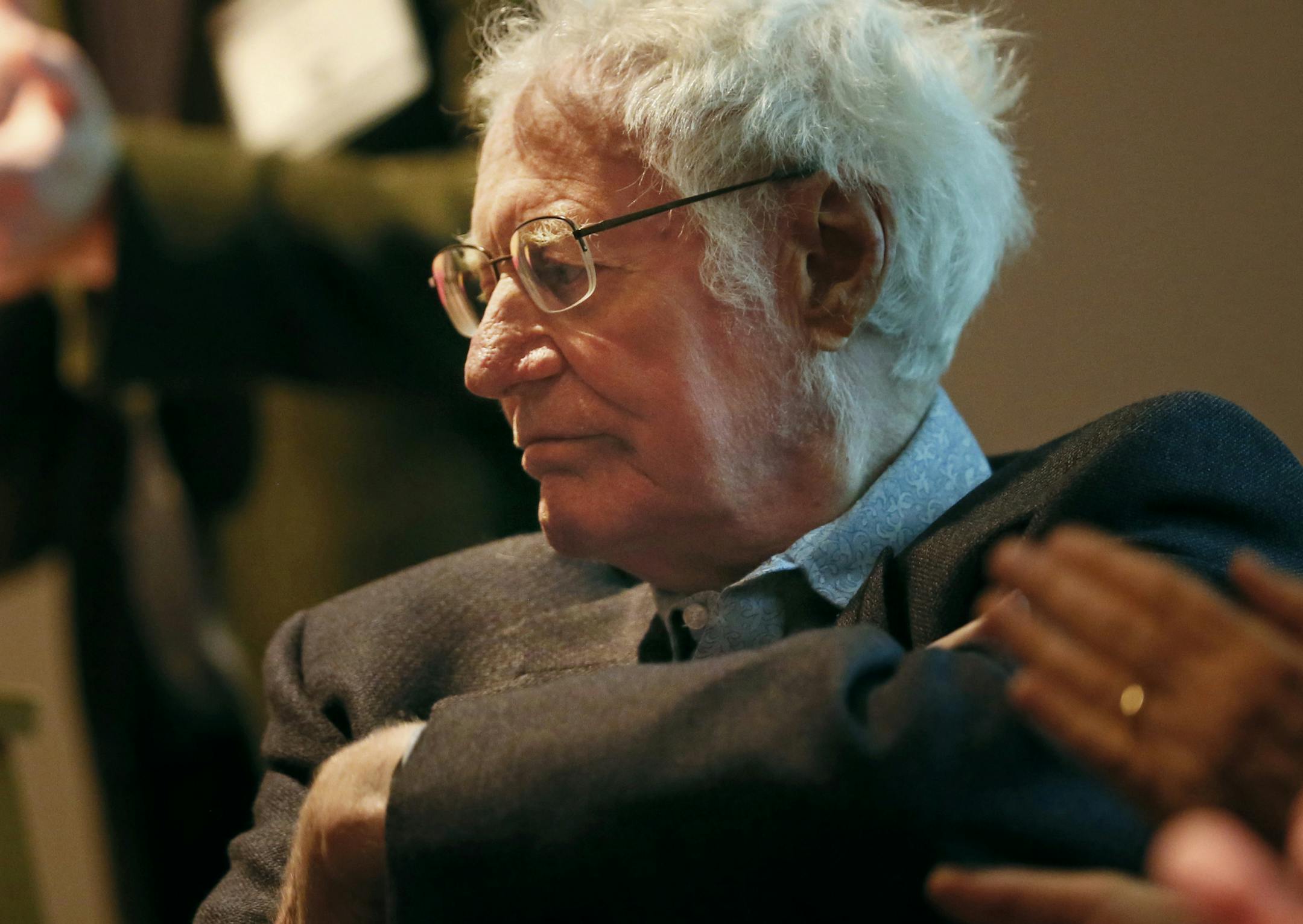 Robert Bly at the book launch of "Airmail," his correspondence with Tomas Transtromer.