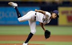 Tampa Bay Rays' Chris Archer follows through on a pitch to the Toronto Blue Jays during the first inning of a baseball game Tuesday, Aug. 22, 2017, in