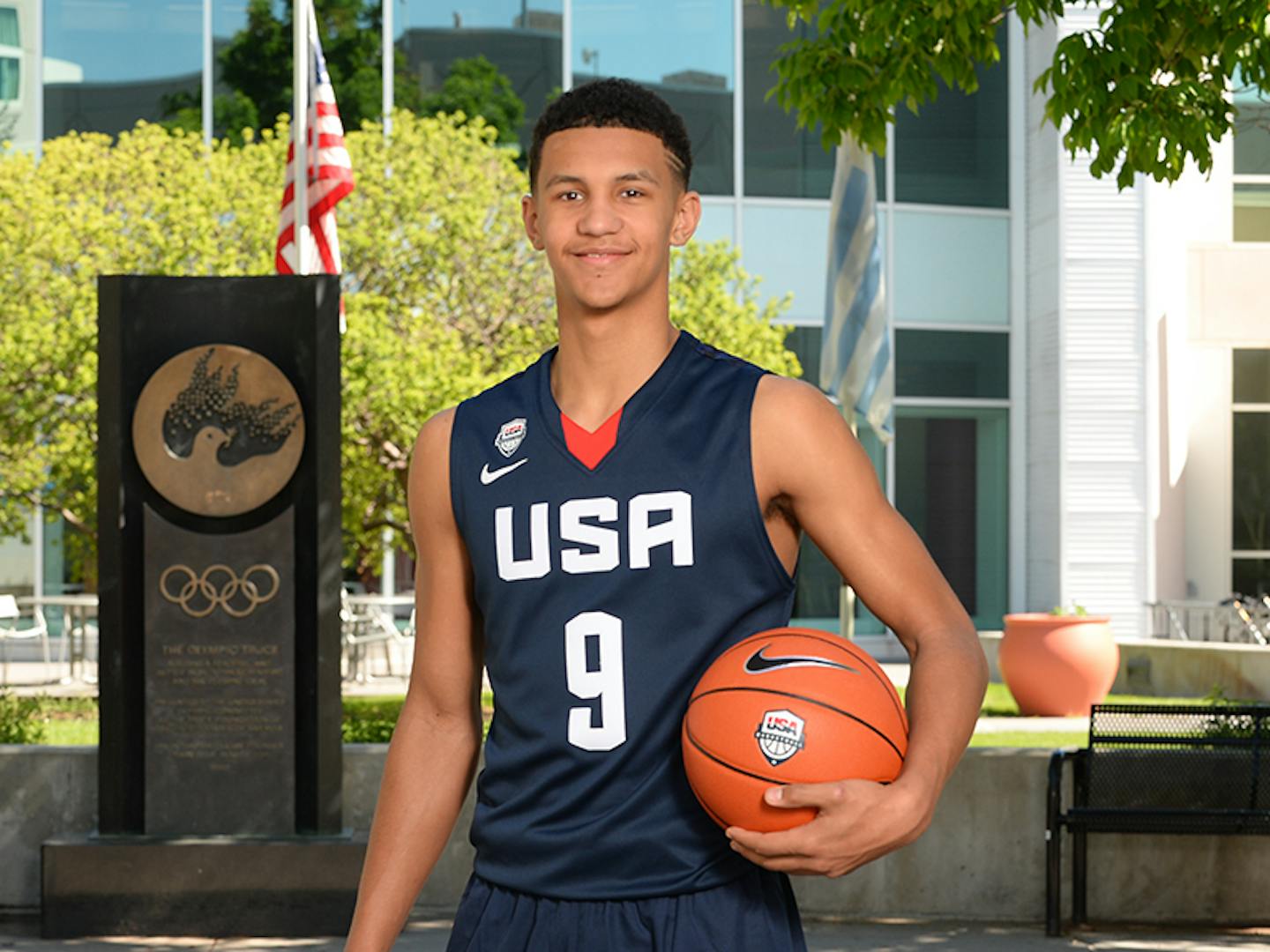 COLORADO SPRINGS, CO - June 9: USA Basketball Men's U16 Team Team Photo at the US Olympic Training Center on June 9, 2017 in Colorado Springs, Colorado.  (Photo by Bart Young/USAB)