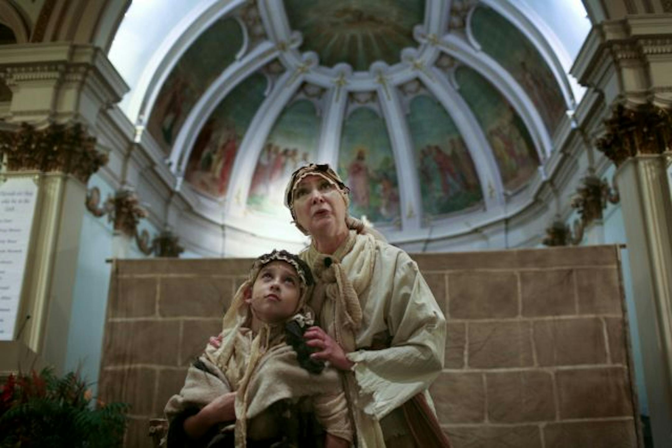 Nine-year-old Alyssa Trautman plays Amahl and Peg Janisch plays Amahl's mother in the upcoming production of "Amahl and the Night Visitors."