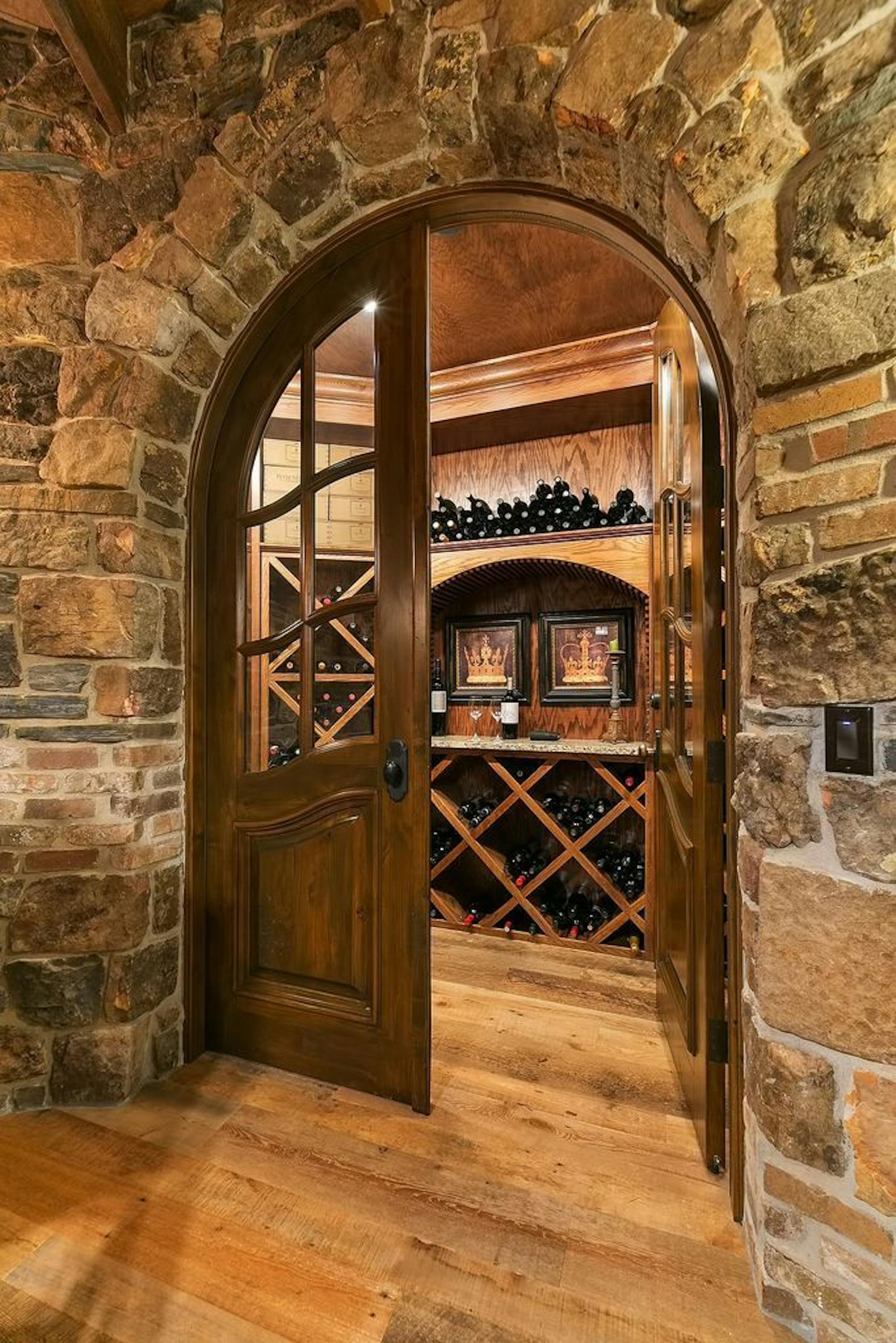 The entrance to the wine cellar.