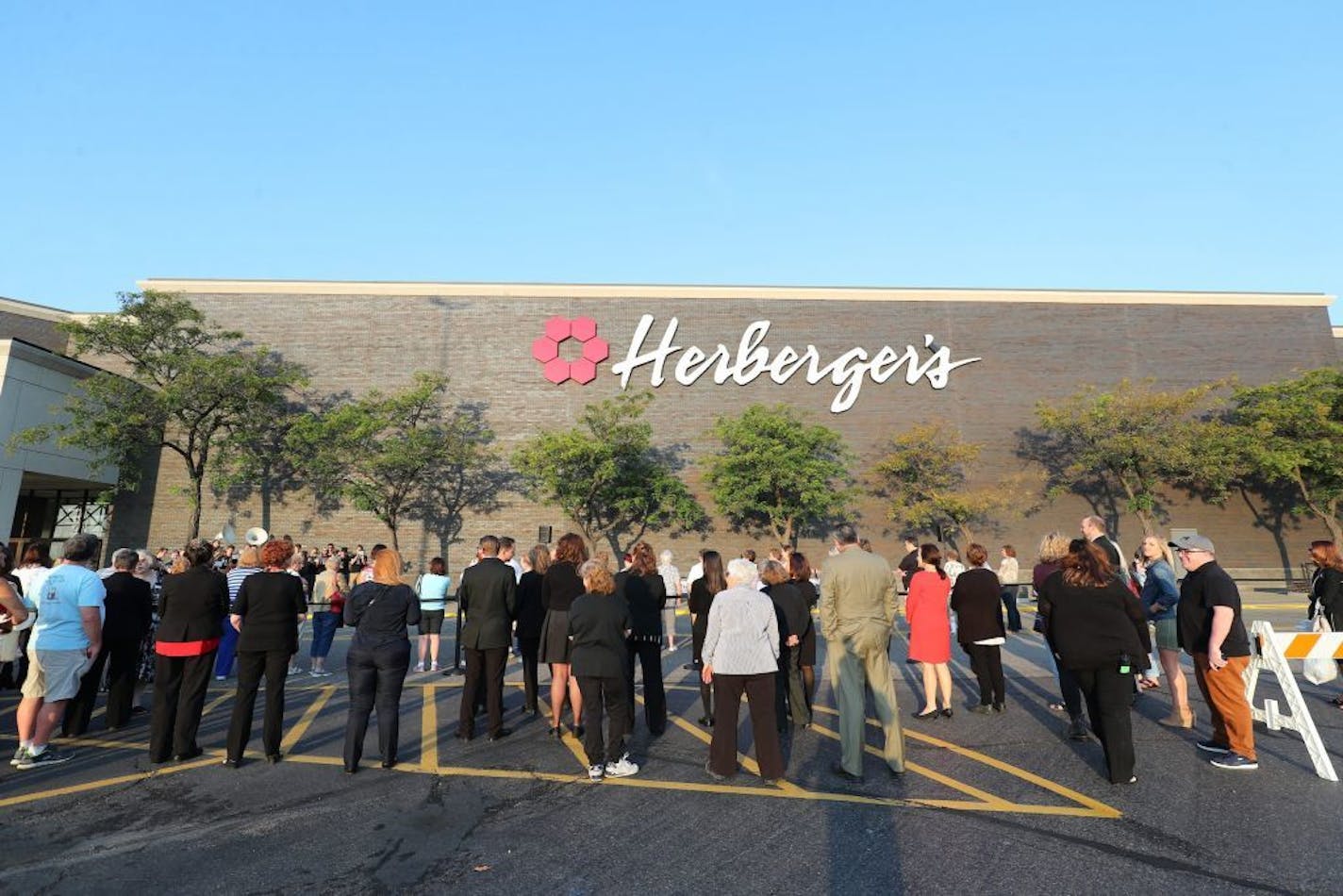 The 2017 reopening of the Herberger's store in Roseville. Rosedale representatives are floating a concept that would transform the vacant store into housing, green space and more.