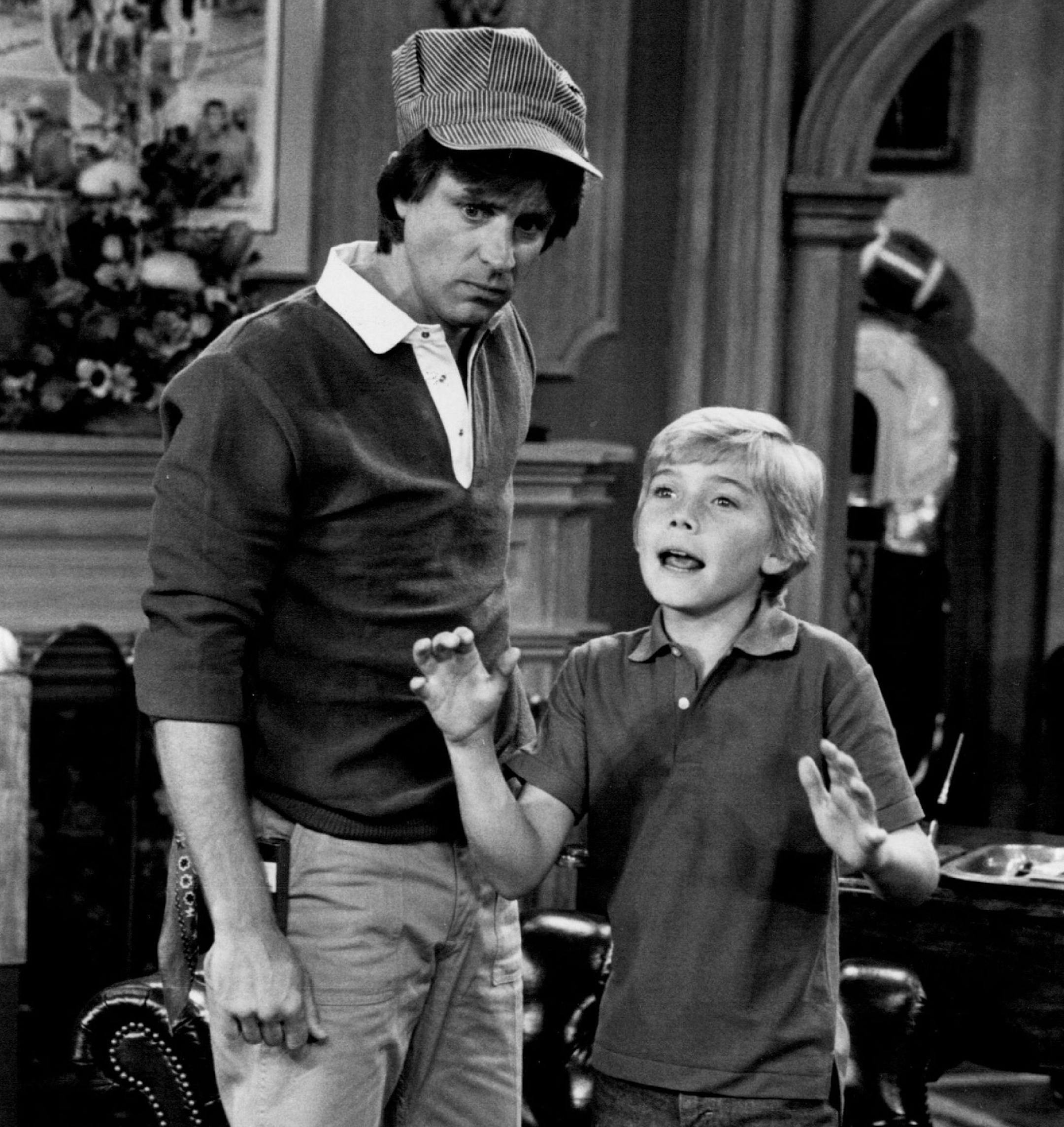 Joel Higgins and Ricky Schroder play father and son in the 1980s series "Silver Spoons."