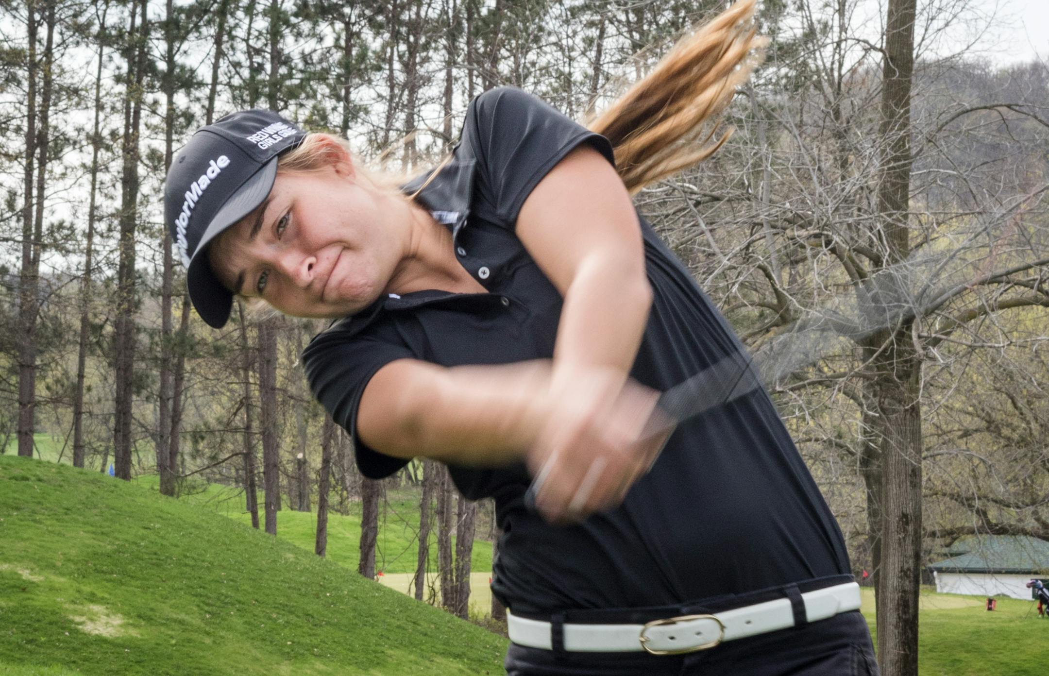 Senior Stephanie Herzog is one of several excellent golfers on an outstanding Red Wing team. The Wingers finished third in the state last year in Class 3A.