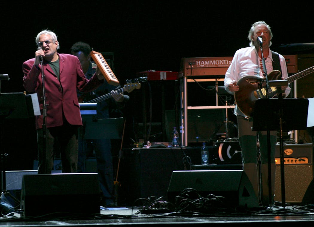 Donald Fagen and Boz Scaggs of Dukes of September Rhythm Revue began their concert at the Minnesota State Fair in 2010 with 