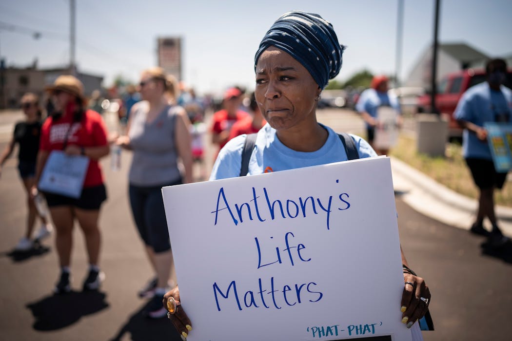 In May 2021, during a peace walk addressing gun violence in the Twin Cities, Princess Titus carried a poster honoring her son Anthony, who was shot and killed at age 16 by a bullet intended for another teen.