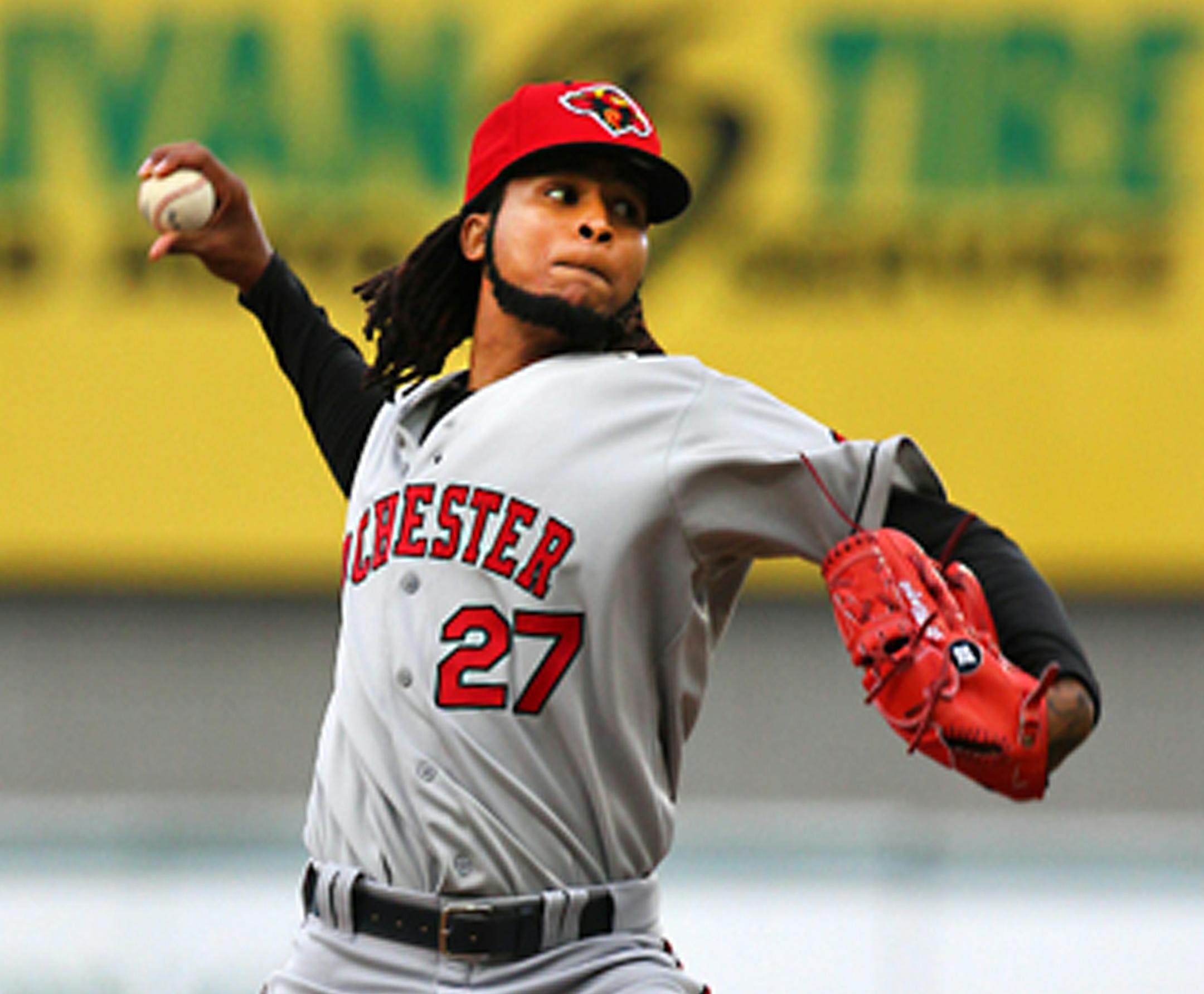 Ervin Santana started for Class AAA Rochester Red Wings on Thursday at Pawtucket, R.I., as he works his way back to the major leagues.