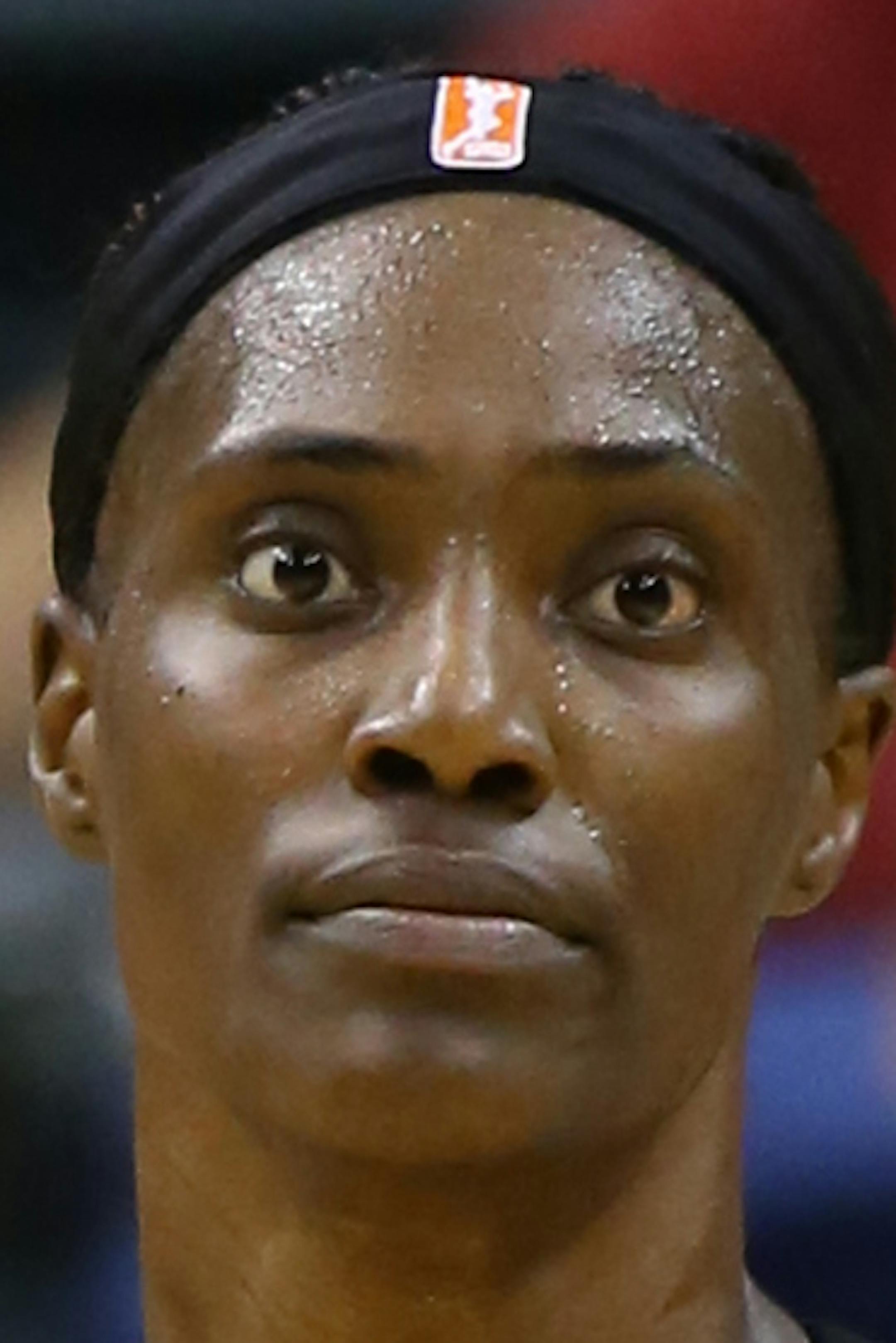 Minnesota Lynx center Sylvia Fowles (34)reacted after being called for her fifth foul during second half action. ] (KYNDELL HARKNESS/STAR TRIBUNE) kyndell.harkness@startribune.com Game 4 of the WNBA finals Lynx vs Indiana at the Bankers Life Fieldhouse in Indianapolis, Ind., Sunday October 11, 2015. Indiana won over the Lynx 75-69. ORG XMIT: MIN1510112208180388