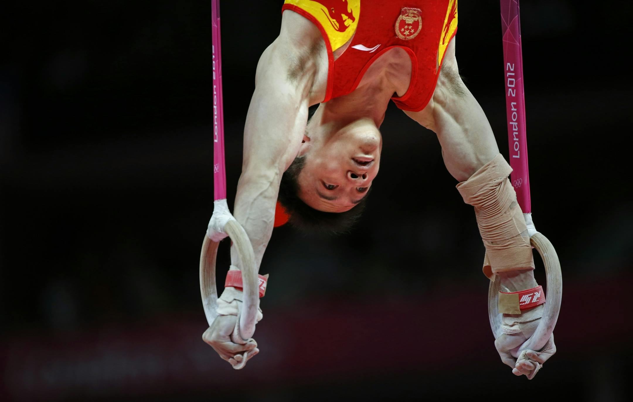 China's Weiyang Guo helped his team win the gold medal with this performance on the rings.