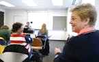 Eagan, MN, Tuesday, February 3, 2004 -- Susan Brown, 48, is training to become a radiation therapist and is pictured here in class at Argosy Universit