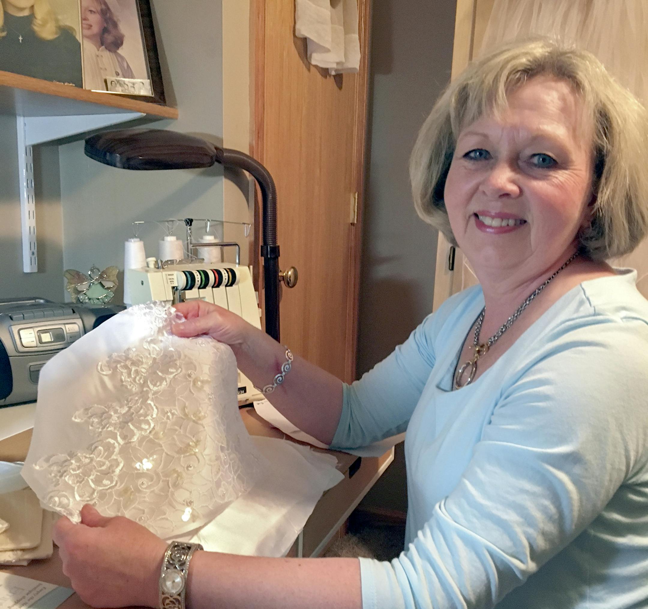 Tess Soholt of Golden Valley transforms old wedding dresses into “angel gowns” for stillborn babies “to lend dignity to their lives no matter how short a time this life is with us.”