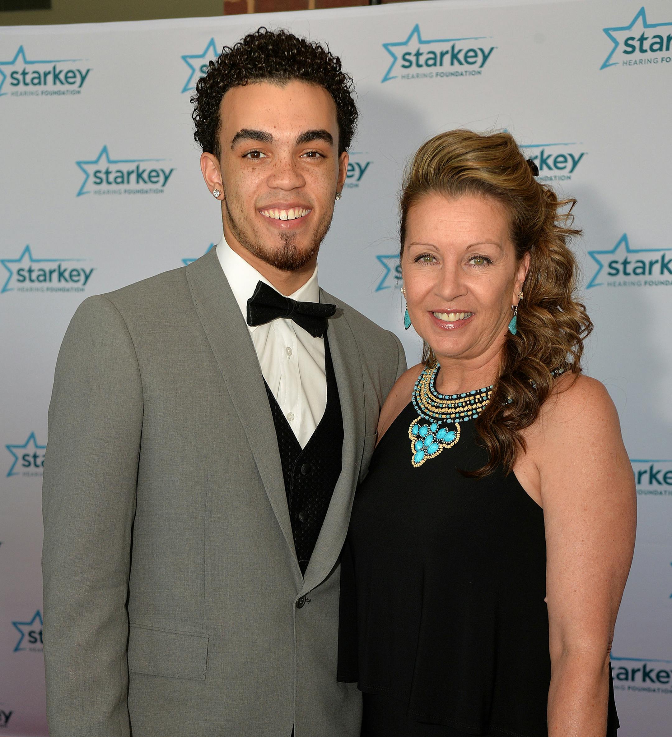 Timberwolves point guard Tyus Jones and his mother, Debbie.