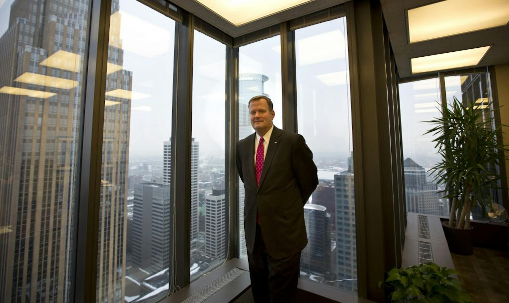 Dan Statsick, Minnesota president for Bank of America, photographed in his office in the IDS Tower on December 18, 2012 in Minneapolis, Minn.