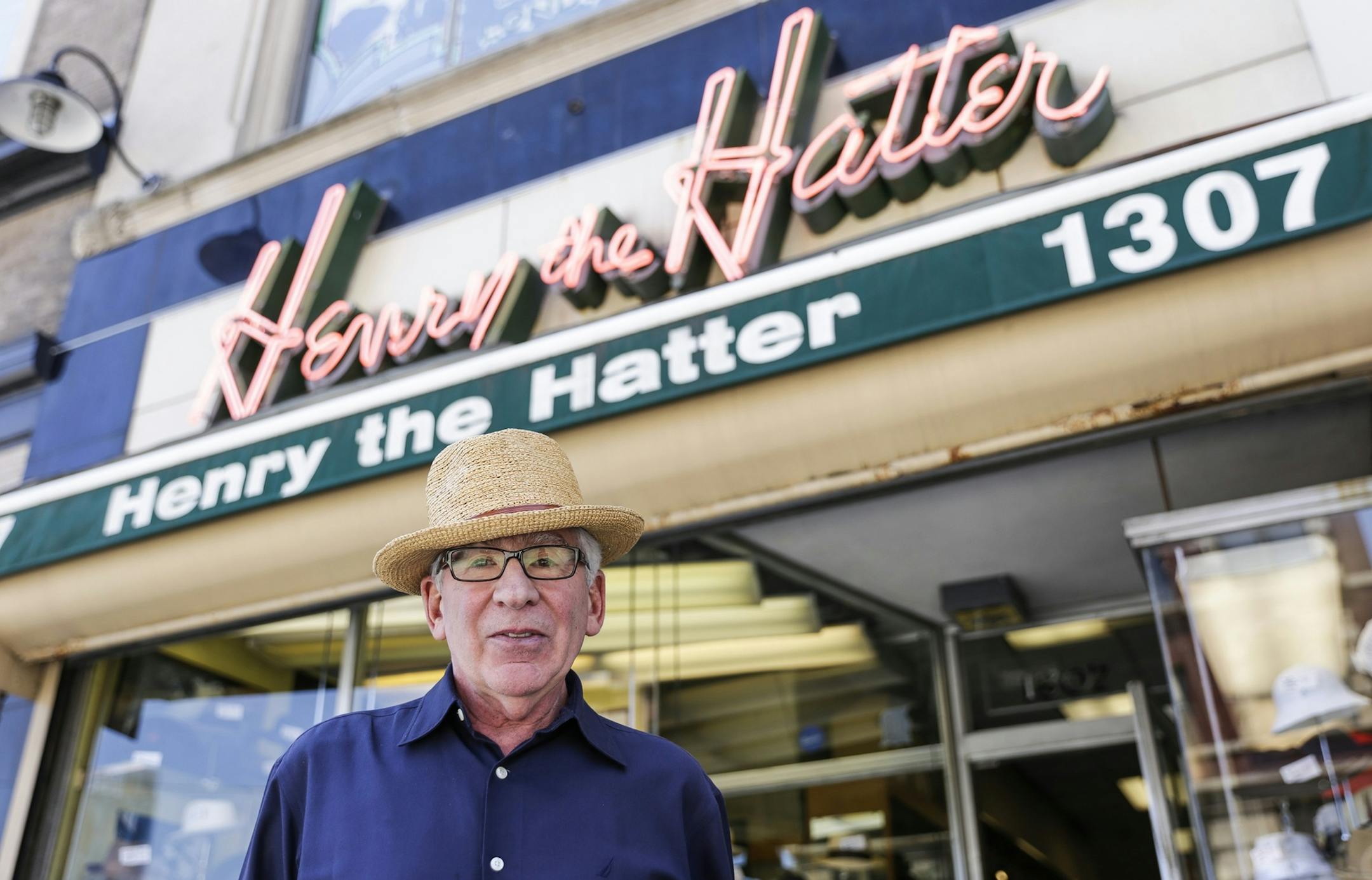 Paul Wasserman, owner of Henry the Hatter, poses for a portrait outside of Henry the Hatter store Friday, June 30, 2017 in Detroit. (Junfu Han/Detroit Free Press/TNS) ORG XMIT: 1207657