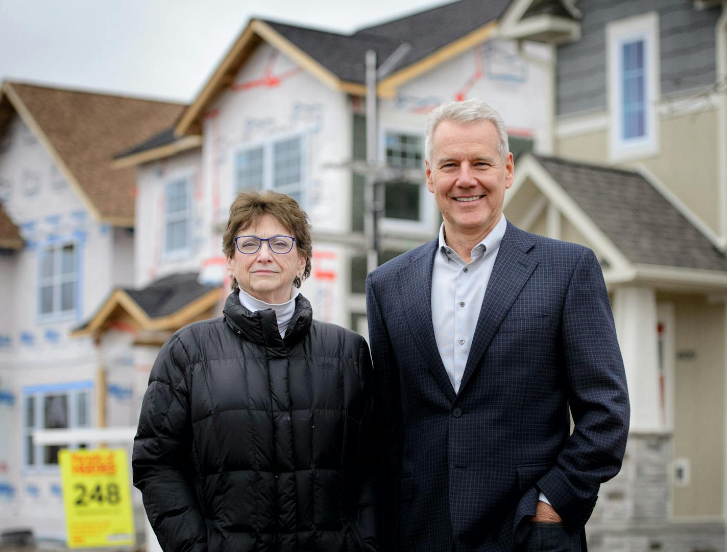 Developers Bob Lux and Carolyn Olson are partnering with a neighborhood non-profit to build several dozen houses that will sell for $299,900 and up in North Ninneapolis. Those houses are a continuation of the once-succesful Humboldt Greenway project, which went dormant during the recession. ] GLEN STUBBE * gstubbe@startribune.com Friday, March 18, 2016