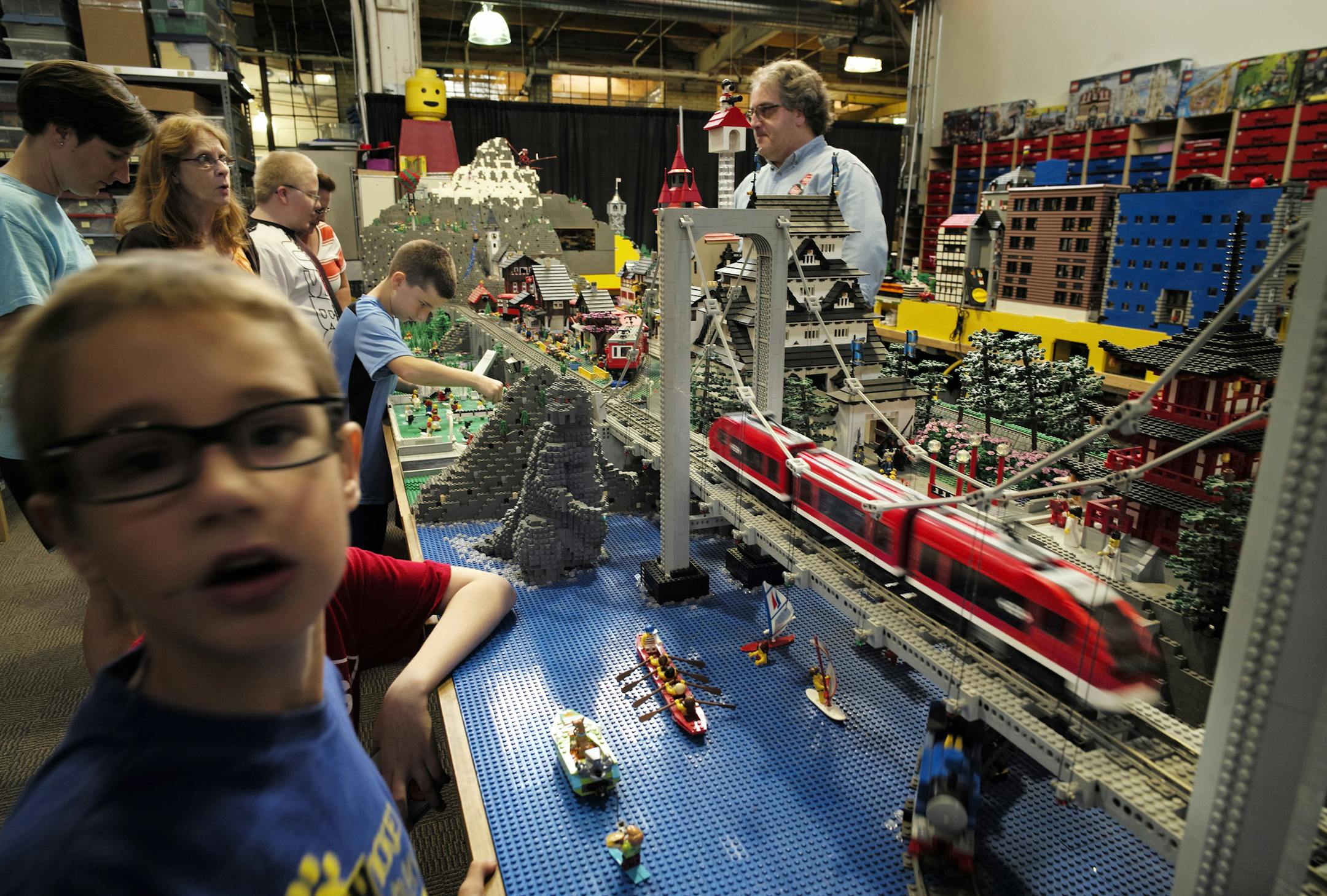 At the Brickmania warehouse, a once-a-month open house offers kids of all ages to explore the elaborate Legos train sets.] Richard Tsong-Taatarii/rtsong-taatarii@startribune.com