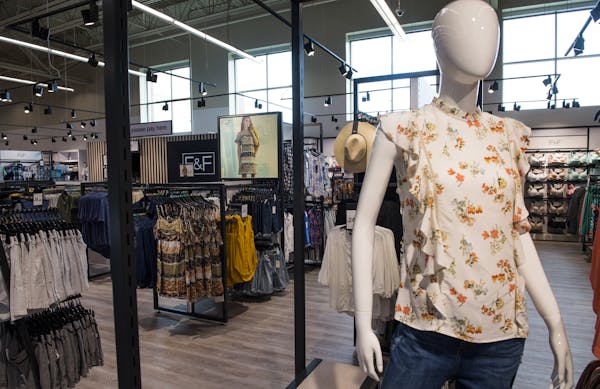 The F & F clothing franchise is a new addition to the Hy-Vee supermarkets. Most pieces are priced between $8 and $45.