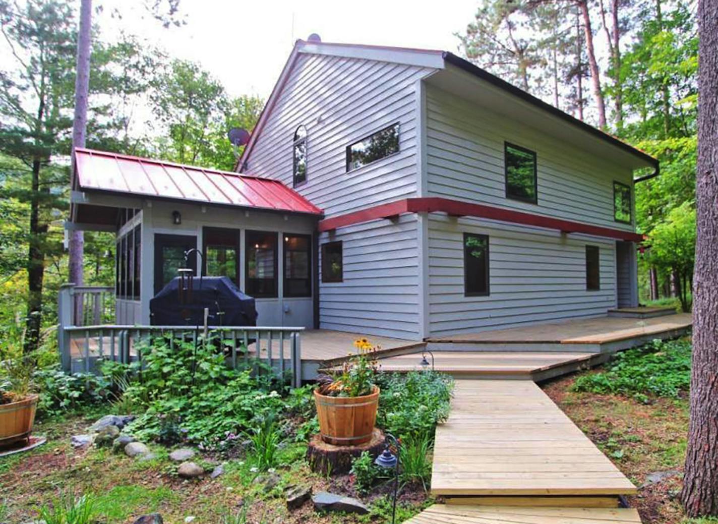 Afton
Built in 1988, three-bedroom, three-bath house has 2,516 square feet features a bedroom on each level, fireplace, hardwood floors,full finished walkout basement with second kitchen, four-season porch, deck patio, greenhouse, gazebo and two-car detached garage on a 10-acre lot. Listed by Cheryl Schopf, Re/Max Results, 651-324-8910.