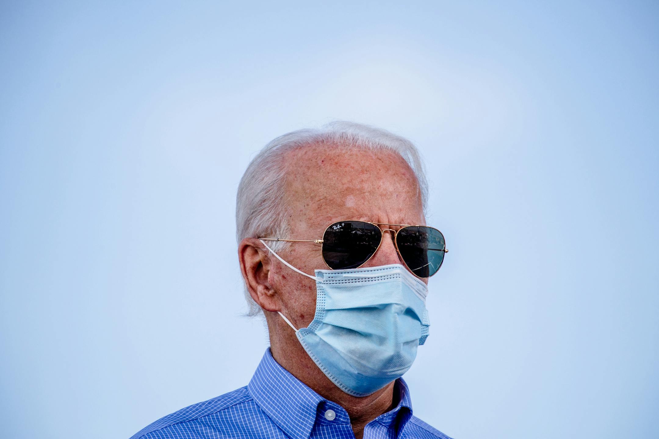 FILE -- Joe Biden, the Democratic presidential nominee, addresses a drive-in campaign event at Southeast Career Technical Academy in Las Vegas, on Friday, Oct. 9, 2020. "Thanks to Ben Sasse we can point to a sitting senator from his own party who accused President Trump of screwing up the coronavirus crisis, cozying up to dictators and white supremacists and drawing the water for a "Republican blood bath," writes Gail Collins. (Hilary Swift/The New York Times)