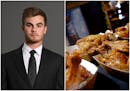 North Dakota player crushes a pound of wings, finds out he's playing, scores winning goal