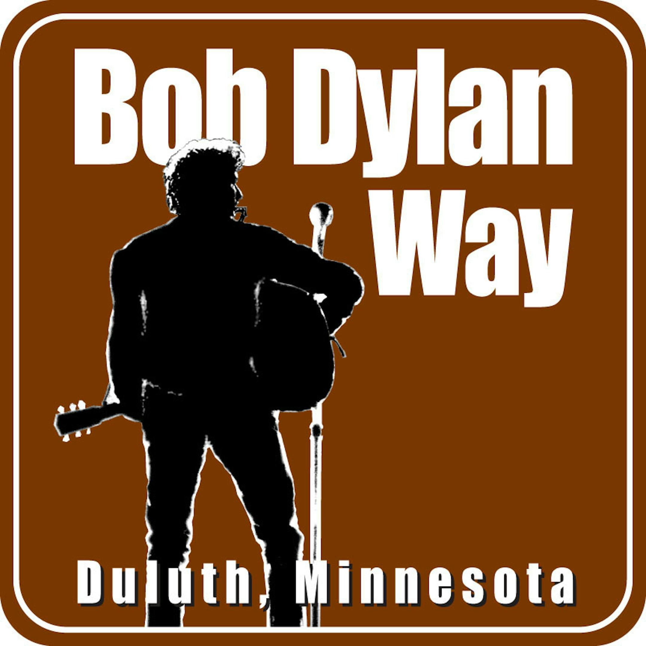 One of the new Bob Dylan Way signs.