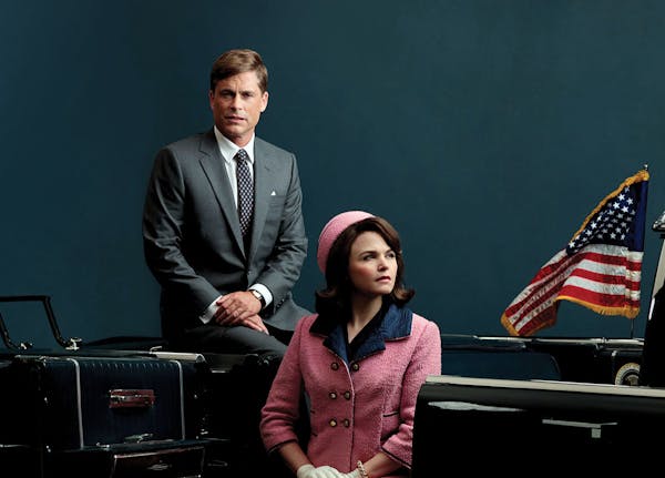 Rob Lowe as President John F. Kennedy and Ginnifer Goodwin as First Lady Jacqueline Kennedy in National Geographic Channels production of Killing Kenn