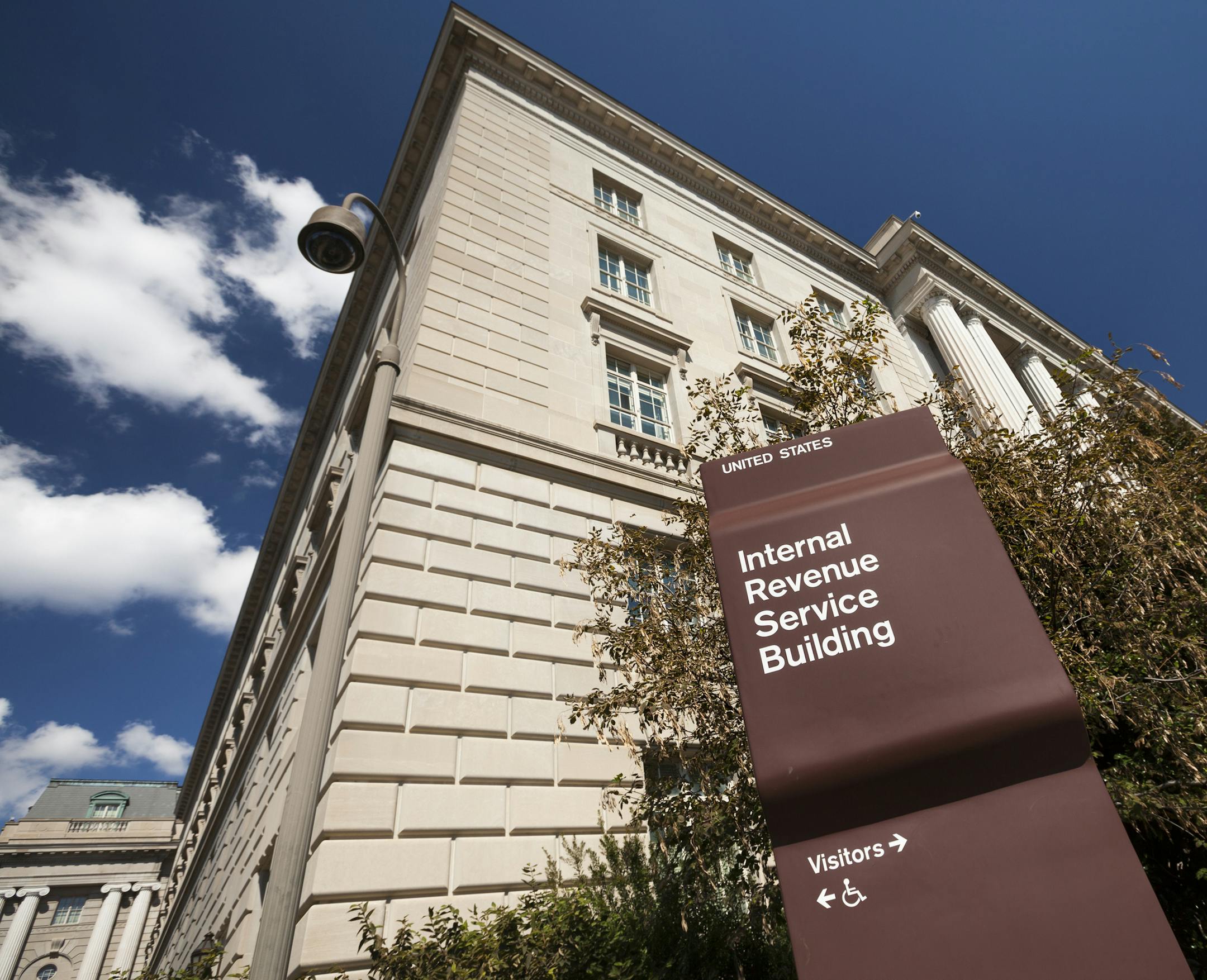 Washington Dc: Internal Revenue Service federal building Washington DC USA. The Internal Revenue Service (IRS) is the revenue service of the United States federal government. The government agency is a bureau of the Department of the Treasury. The IRS is responsible for collecting taxes and administering the Internal Revenue Code, the federal statutory tax law of the U.S.A