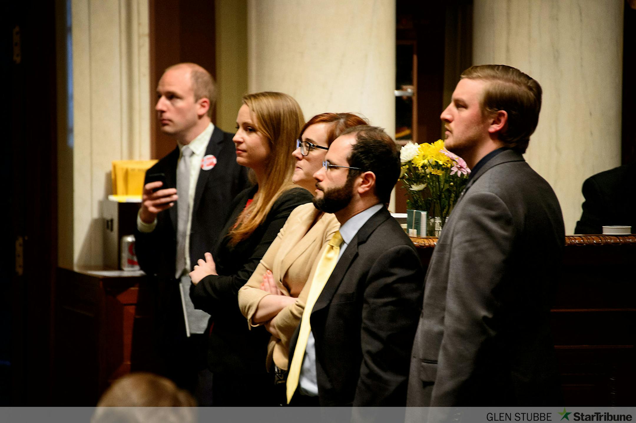 DFL staffers watched the medical marijuana vote on the House floor.   The bill passed 89-40      ]     Friday, May 16, 2014   GLEN STUBBE * gstubbe@startribune.com