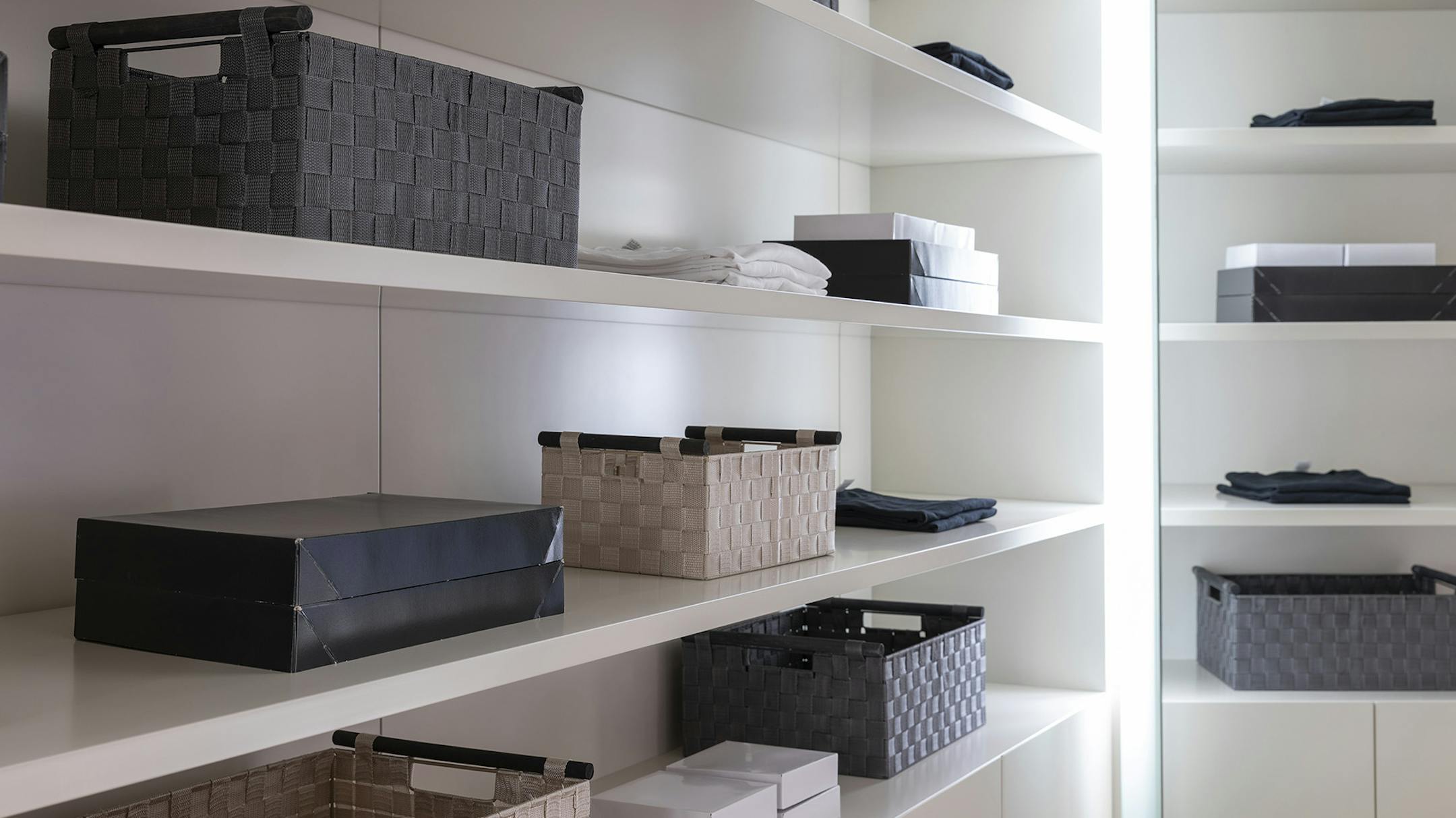 Bins, baskets and boxes help to hid small items. (Design Recipes/TNS)