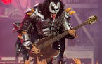 Gene Simmons of Kiss performs on stage at the American Idol XIII finale at the Nokia Theatre at L.A. Live on Wednesday, May 21, 2014, in Los Angeles. 