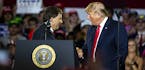 President Donald Trump campaigns with Troy Balderson, a Republican state senator running in a special election for a U.S. House seat, outside Columbus