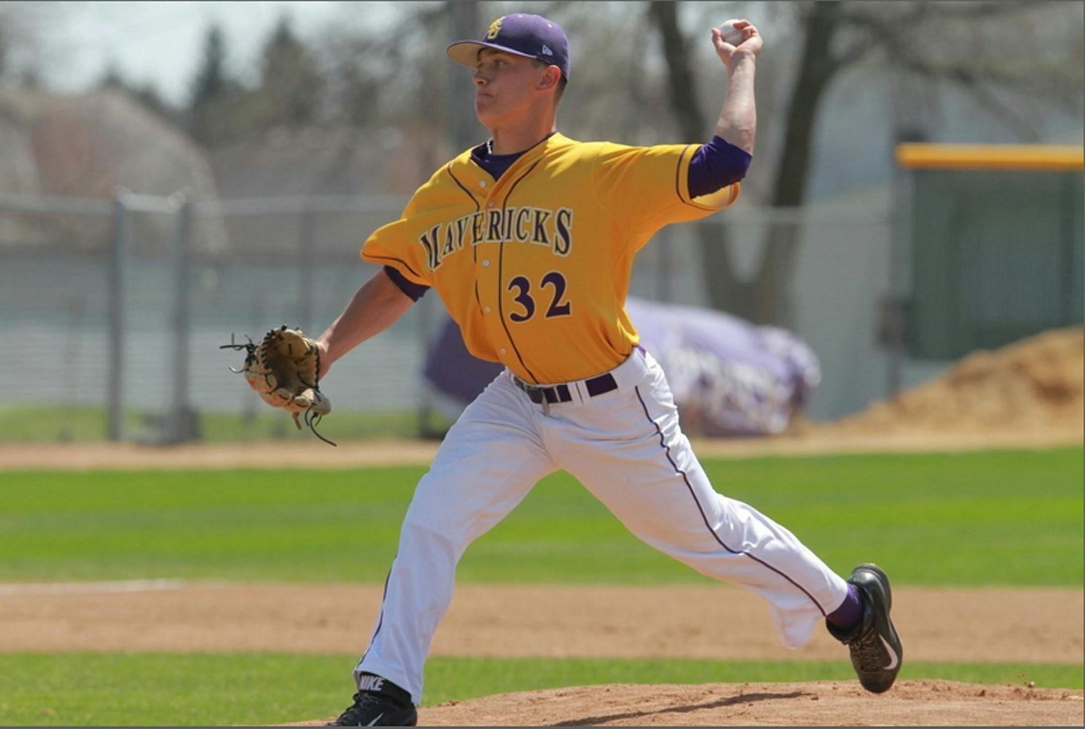 Minnesota State Mankato lefthanded pitcher Brody Rodning.