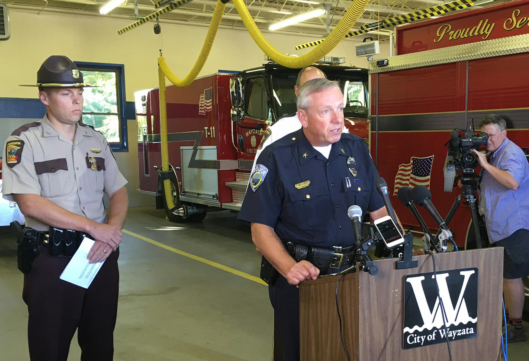 Wayzata Police Chief Mike Risvold spoke emotionally Friday afternoon at a press conference about the accident that killed officer William Matthews.