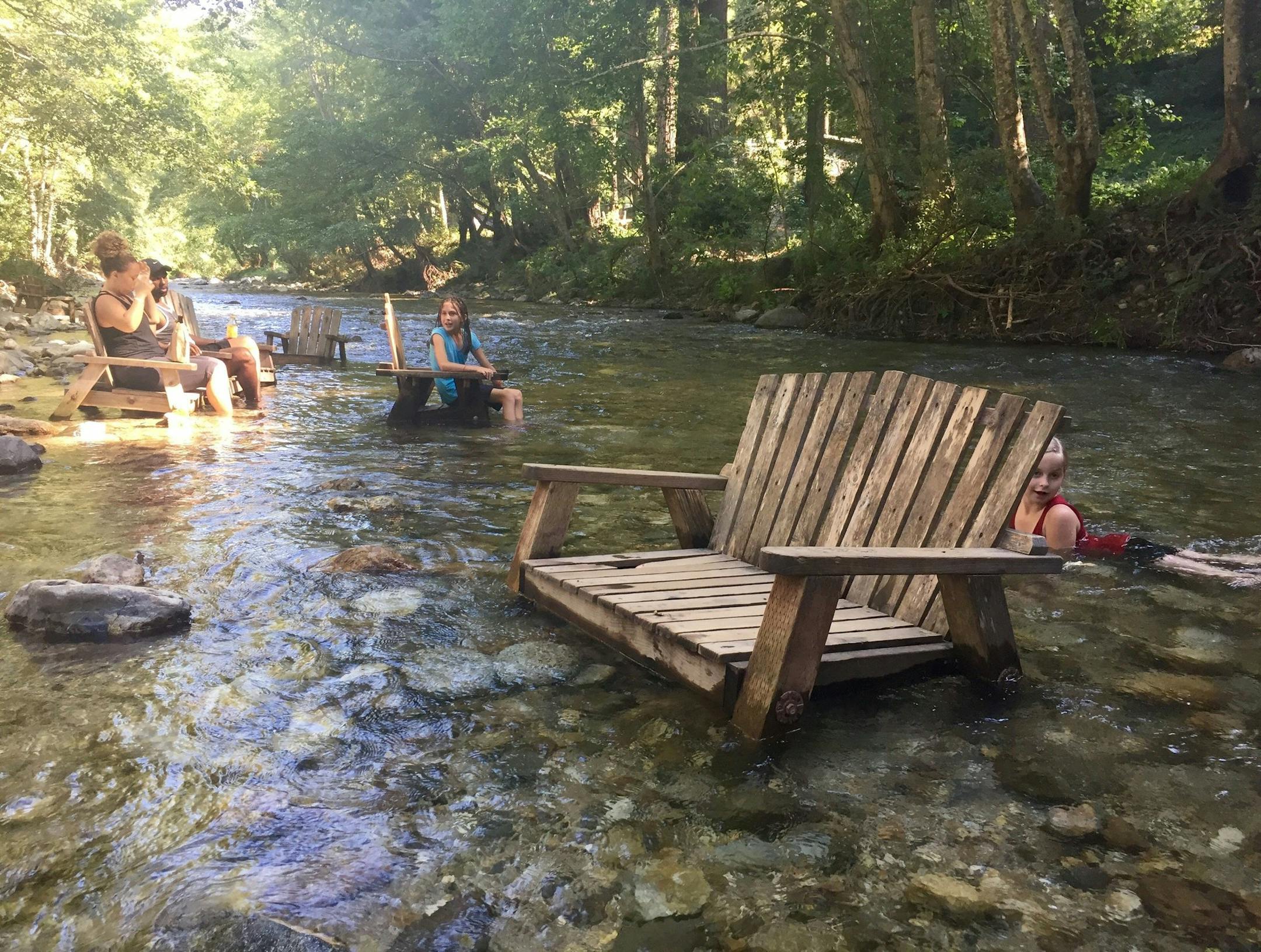 A river runs through the Big Sur River Inn and guests are encouraged to get their feet wet. (Karen D'Souza/Bay Area News Group/TNS)