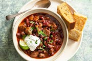 The slightly sweet taste of lamb is a good match for earthy beans in this lamb chili. Credit: Mette Nielsen, Special to the Star Tribune