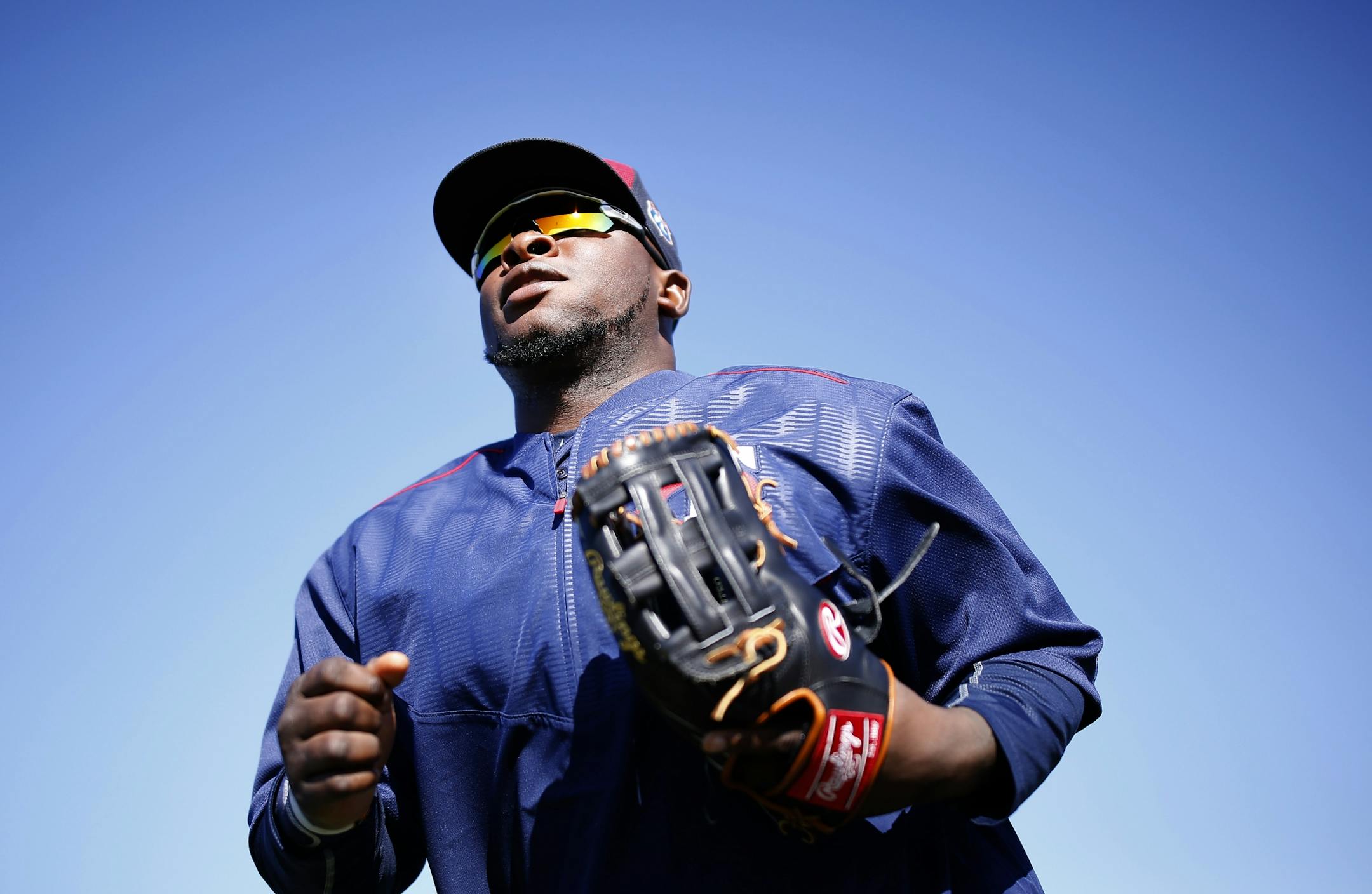 Minnesota Twins Miguel Sano during practice on Sunday.
