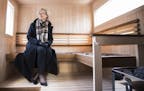 Finnish Ambassador Kirsti Kauppi sat in a sauna set up outside Orchestra Hall that will soon heat up as part of Minnesota&#x2019;s celebration of Finn