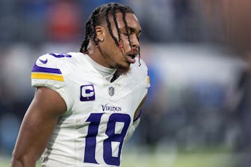  Vikings receiver Justin Jefferson is a team captain for the first time this season. “I’ll definitely carry that ‘C’ on my chest with honor,�