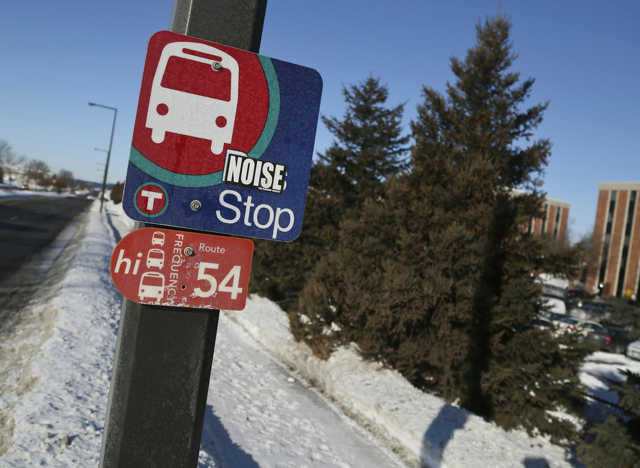 For immigrants with legal status a busstop is witin a block of the current US Customs and Immigration Services offices seen housed in the brick building, second from right, Thursday, Feb. 6, 2014, in Bloomington, MN.](DAVID JOLES/STARTRIBUNE) djoles@startribune.com Hundreds of immigrants who have had an easy bus ride to the US Customs and Immigration Services office to get green cards and visas will soon have to figure out how to get to the new federal immigration office that accidentally moved