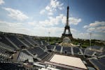 TV viewers will be seeing a lot of the Eiffel Tower in the background of the beach volleyball stadium at the Paris Olympics.