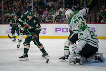 Pucks just haven’t been going in so far this season for Wild winger Matt Boldy.