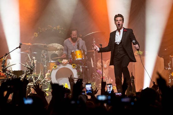 The Killers singer Brandon Flowers and drummer Ronnie Vannucci played a hometown gig in Las Vegas last month.