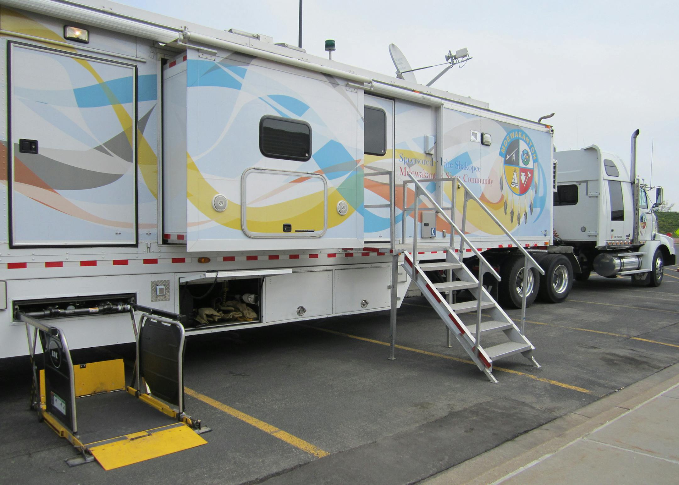 The Shakopee Mdewakanton Sioux Community mobile medical clinic is 80-feet long and includes equipment to perform X-rays, mammograms, as well as dental and vision check ups. Janice Bitters, Special to the Star Tribune