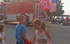 A Confederate flag was flown on the back of the Hartland Fire Department's truck during the Third of July Parade.