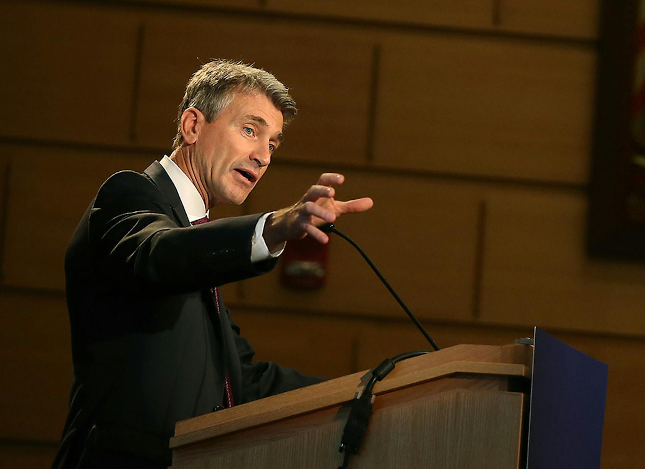 Former Minneapolis Mayor R.T. Rybak and director of Generation Next announced its plan to tackle the achievement gap during a presentation to community leaders at the Humphrey School of Public Affairs, Monday, August 18, 2014 in Minneapolis, MN. Generation Next is a coalition of community groups, political leaders, foundations and businesses. ] (ELIZABETH FLORES/STAR TRIBUNE) ELIZABETH FLORES ¬• eflores@startribune.com