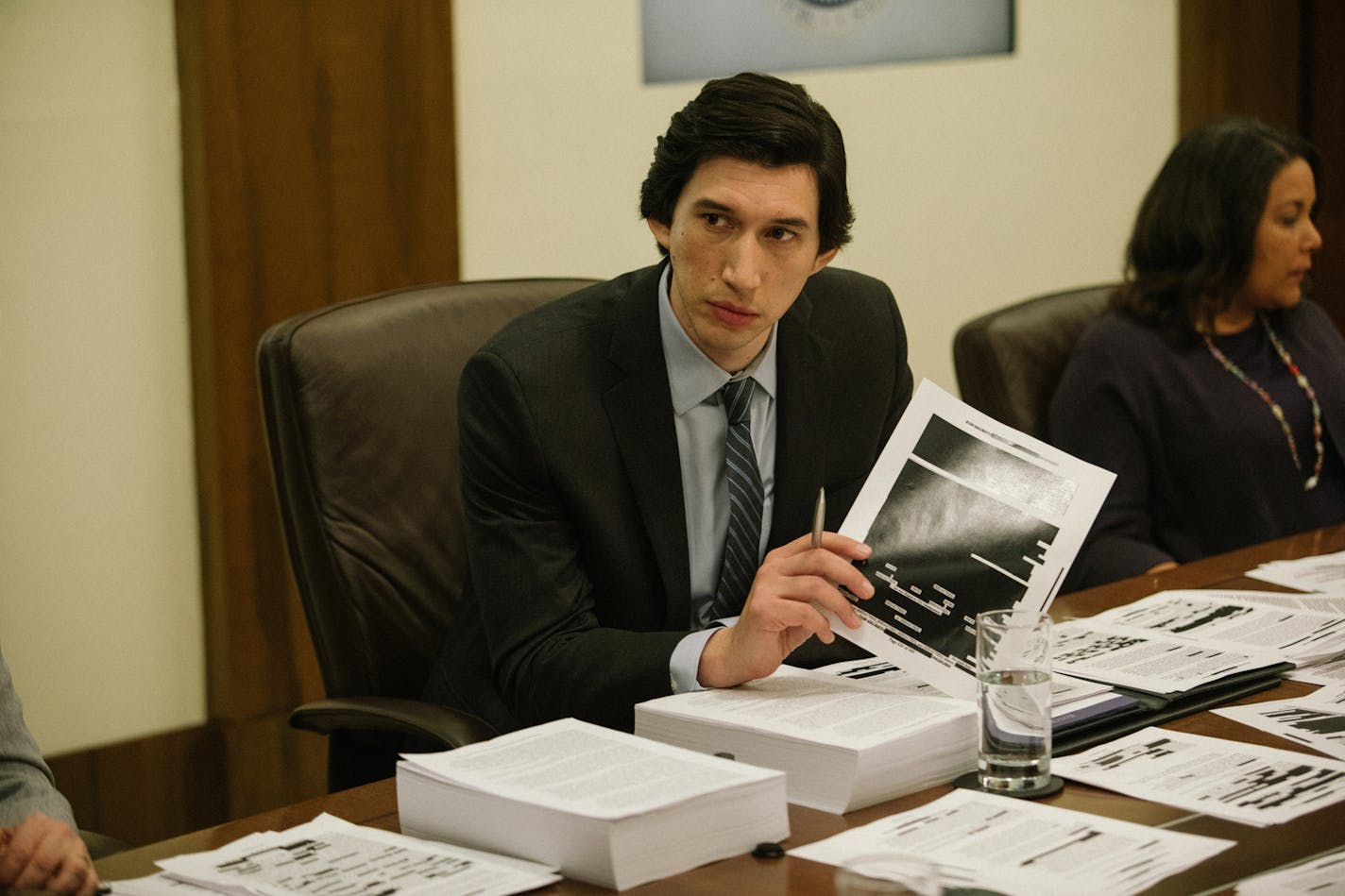 Adam Driver appears in "The Report" by Scott Z. Burns, an official selection of the Premieres program at the 2019 Sundance Film Festival. Courtesy of Sundance Institute | photo by Atsushi Nishijima. All photos are copyrighted and may be used by press only for the purpose of news or editorial coverage of Sundance Institute programs. Photos must be accompanied by a credit to the photographer and/or 'Courtesy of Sundance Institute.' Unauthorized use, alteration, reproduction or sale of logos and/or