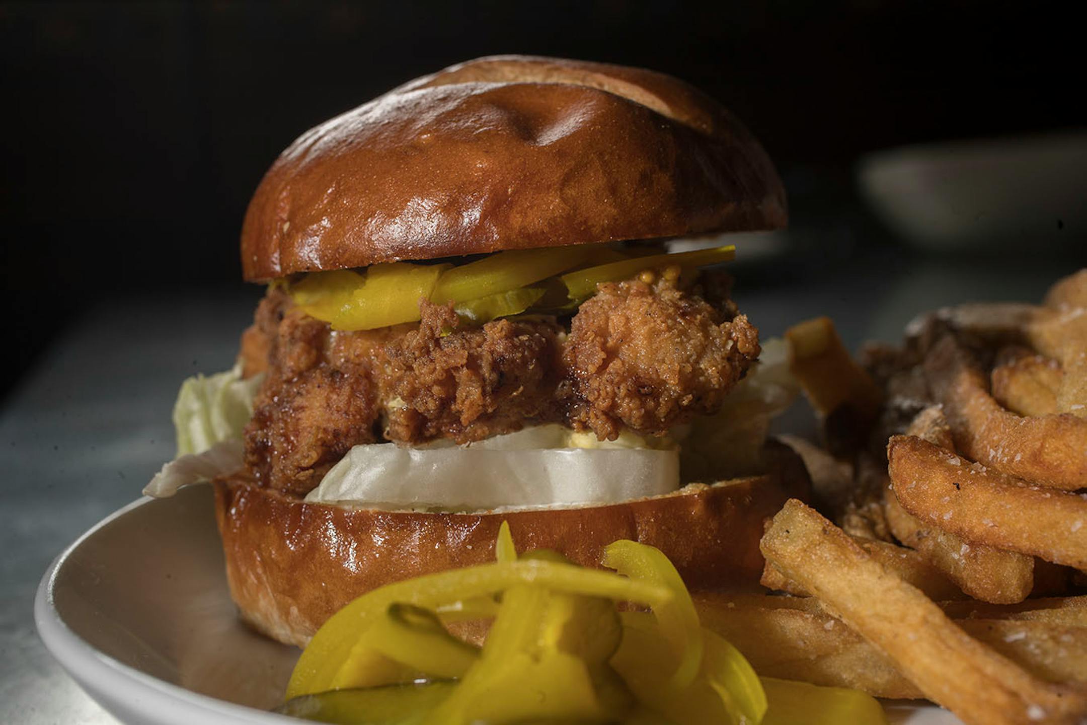 The chicken sandwich from the Book Club restaurant in Minneapolis.