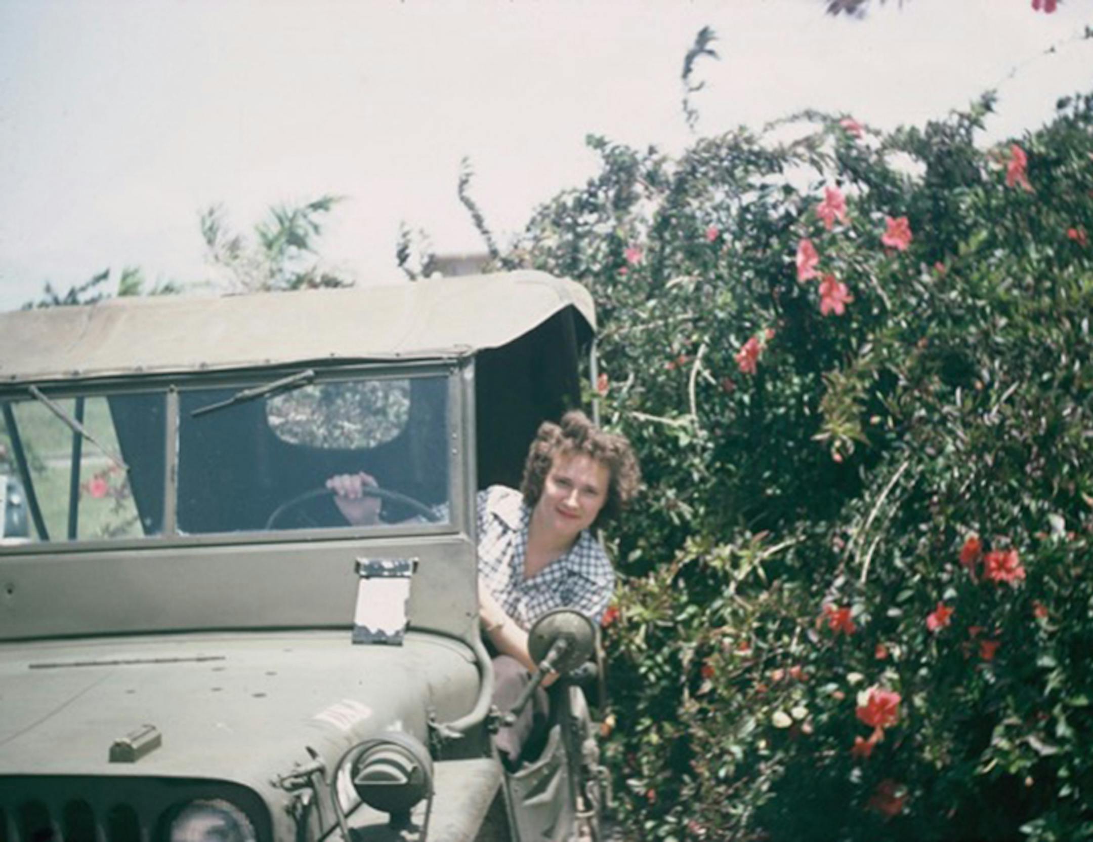Rita Peterson send in this 1946 picture of her mom, taken at the Air Force Base in San Juan, Puerto Rico, where my mother and father were married.She is a tough cookie and is giving it her best as she deals with congestive heart failure in the ripe age of 92.